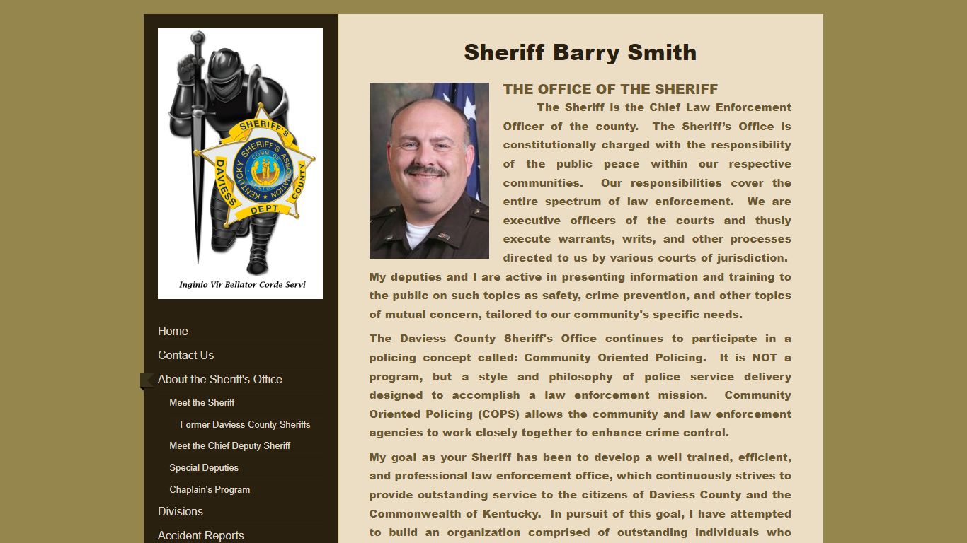 - Meet the Sheriff - Daviess County Sheriff's Office