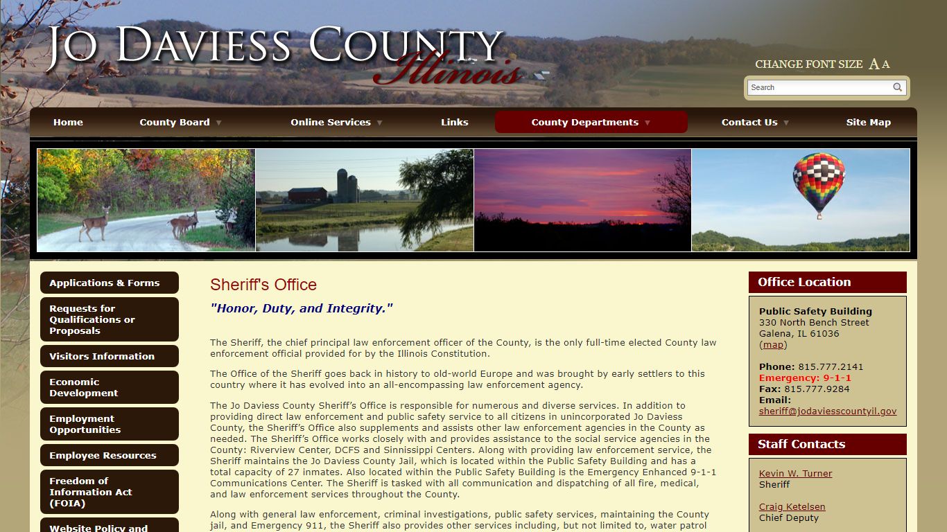 Sheriff - Welcome to Jo Daviess County, Illinois